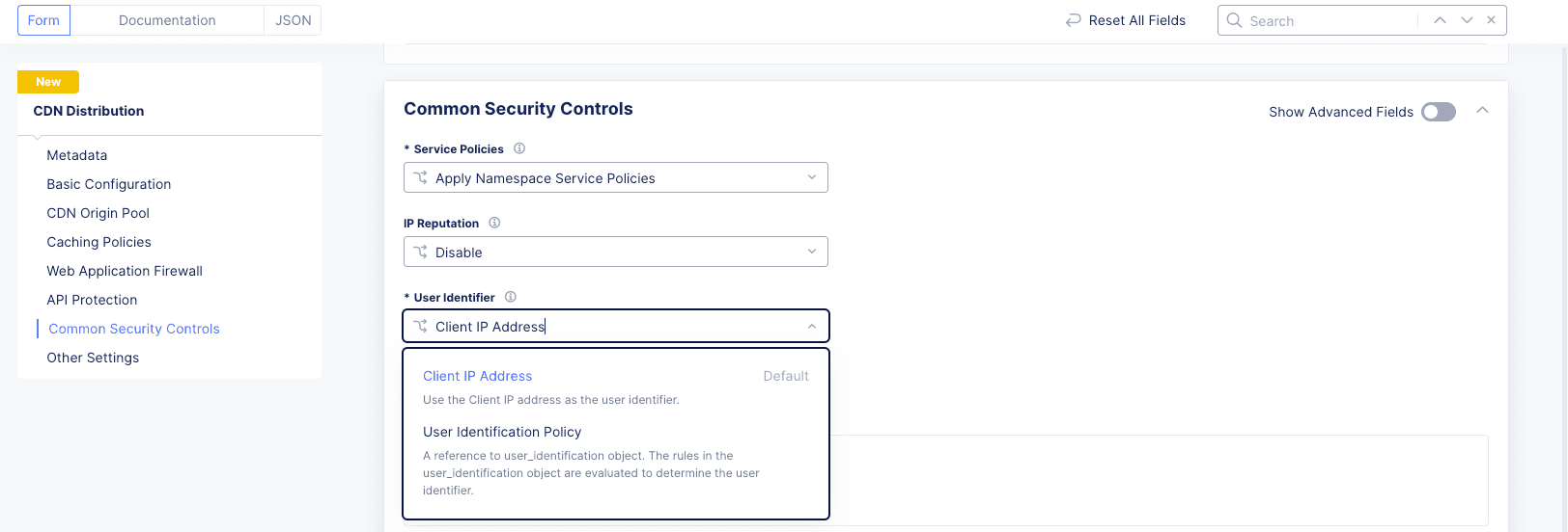 Figure: User ID Policy