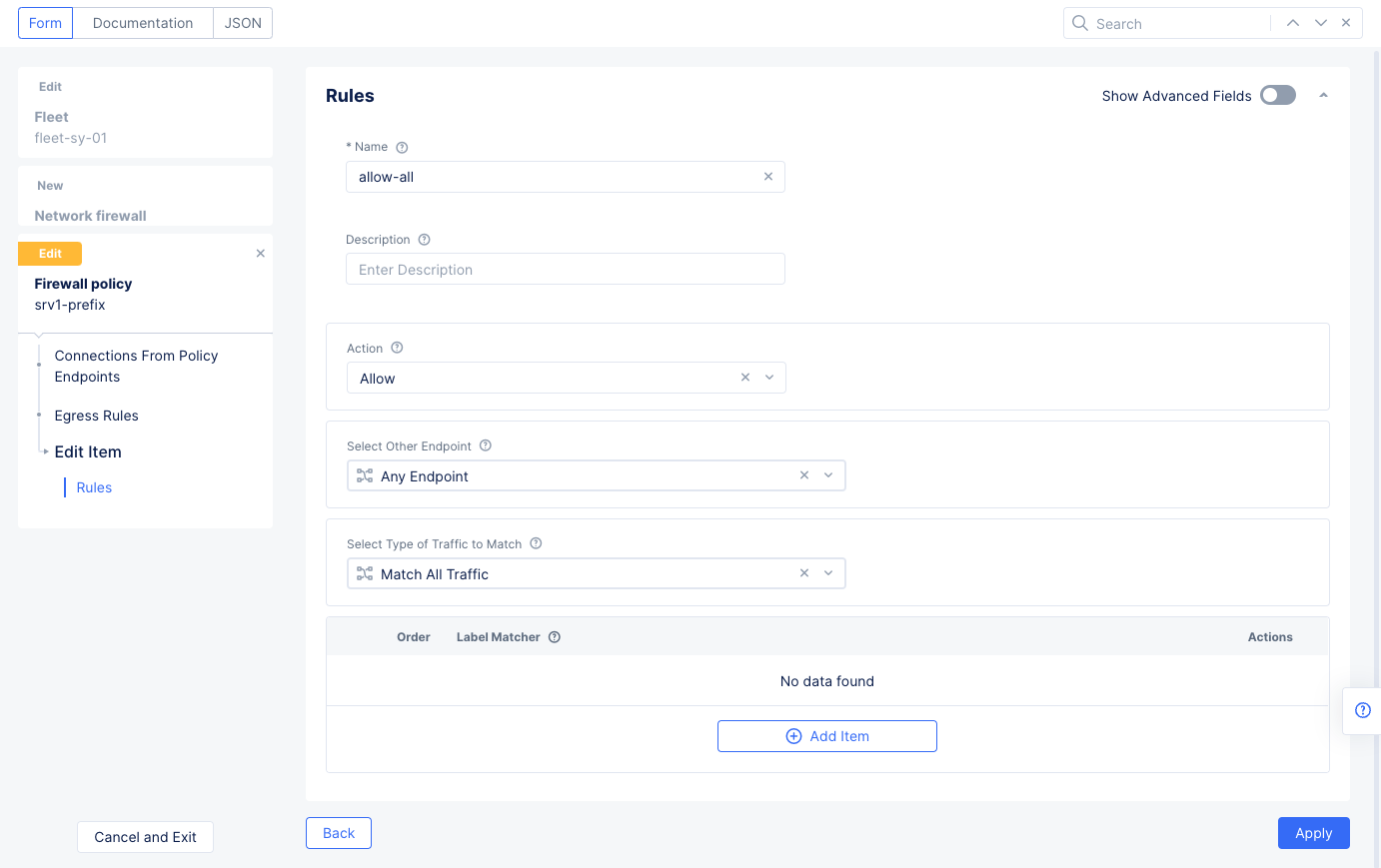 Figure: Egress Allow Rules
