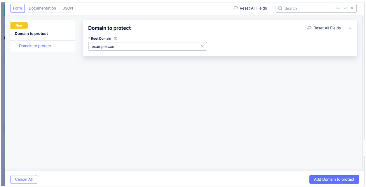 Figure: Protect a Root Domain