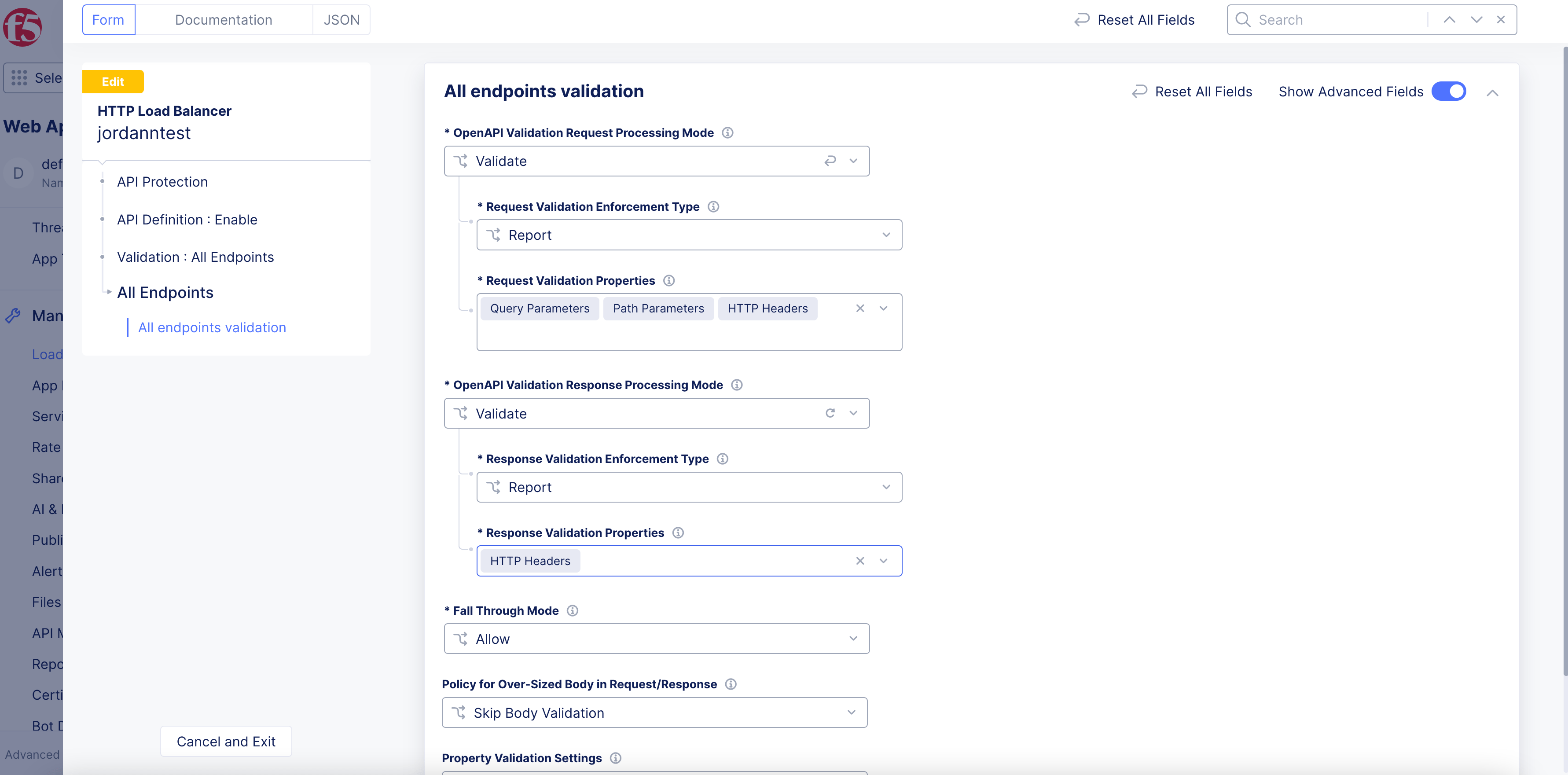 Figure: Validate Response for OpenAPI Mismatch