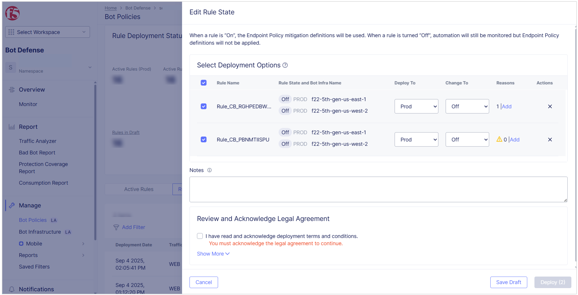 Figure: Edit Rule State